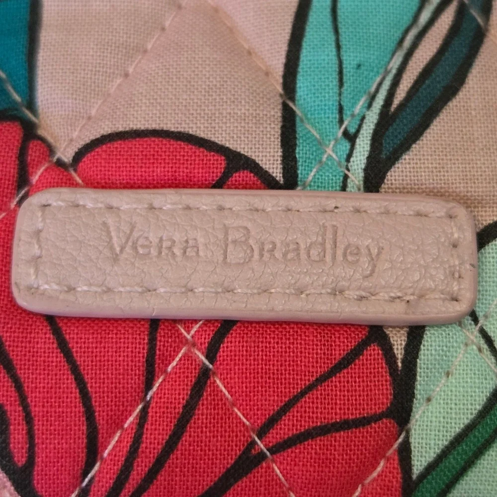 Vera Bradley Floral Quilted Makeup Bag and Heat Resistant Travel Sleeve Set Pink